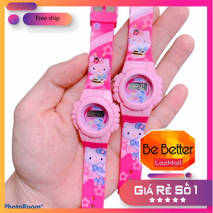 [SALE SẬP SÀN] Đồng hồ điện tử trẻ em Kitty, Ellsa, Ben 10,... nhiều mẫu chất liệu an toàn cho bé giá siêu rẻ HCM