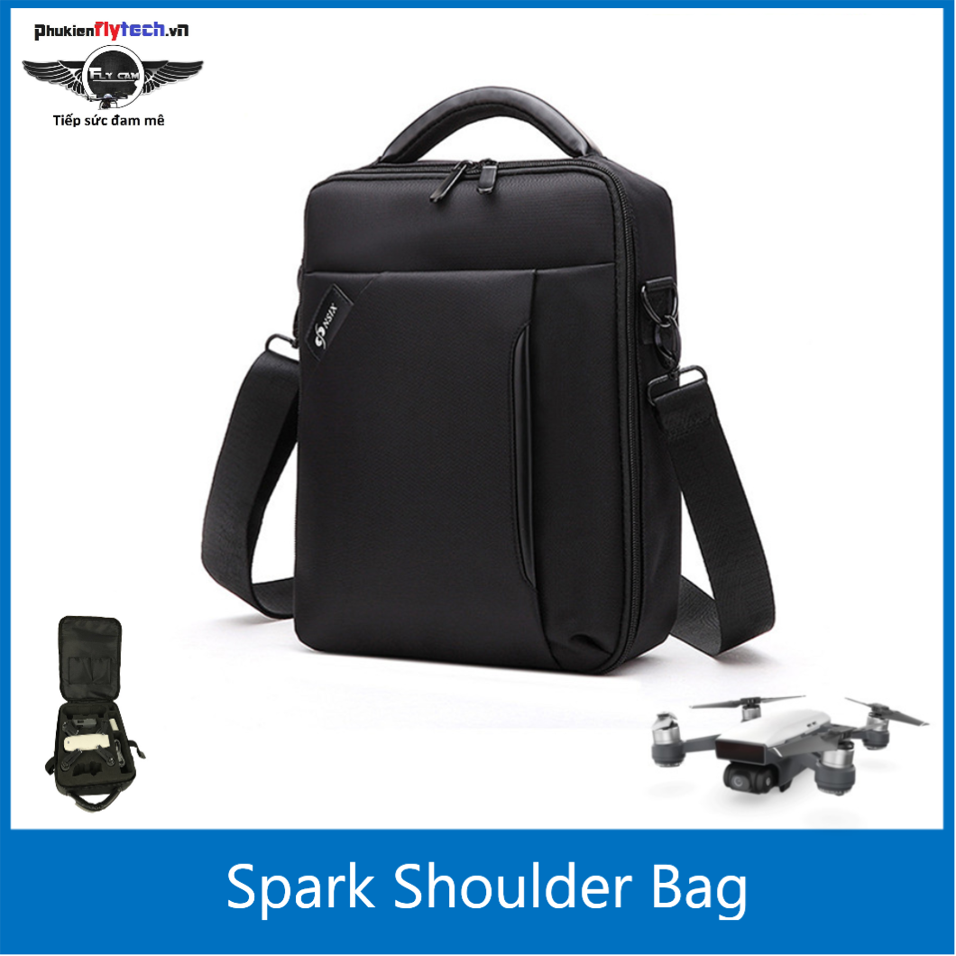 Túi đeo DJI Spark - DJI Spark shoulder bag - Vỏ mềm, vải chống nước, với lớp mút mềm, dày thiết kế theo tiêu chuẩn chịu lực - Đựng được full combo spark - thiết kế nhỏ gọn
