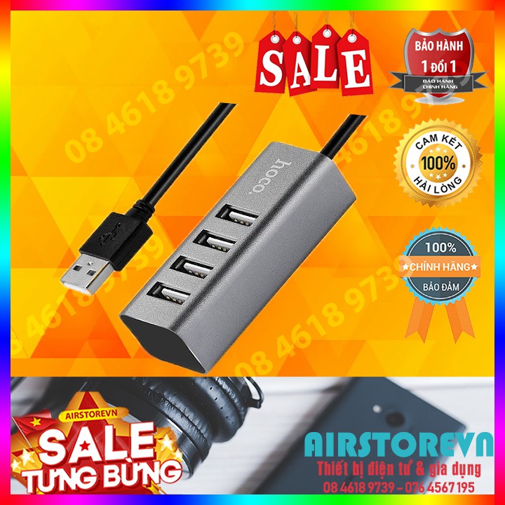Bộ chia 4 cổng USB Hoco HB1 - Hàng chính hãng Hoco- Màu bất kì