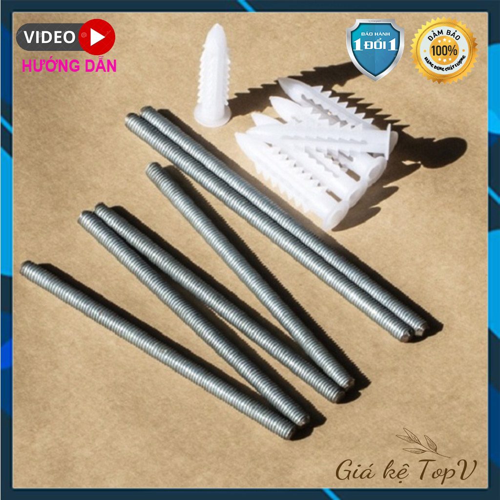 Chốt âm kệ treo tường TOPV chốt âm tường đỡ kệ gỗ vít âm giá rẻ tắc kệ nhựa dạng bướm vít nở