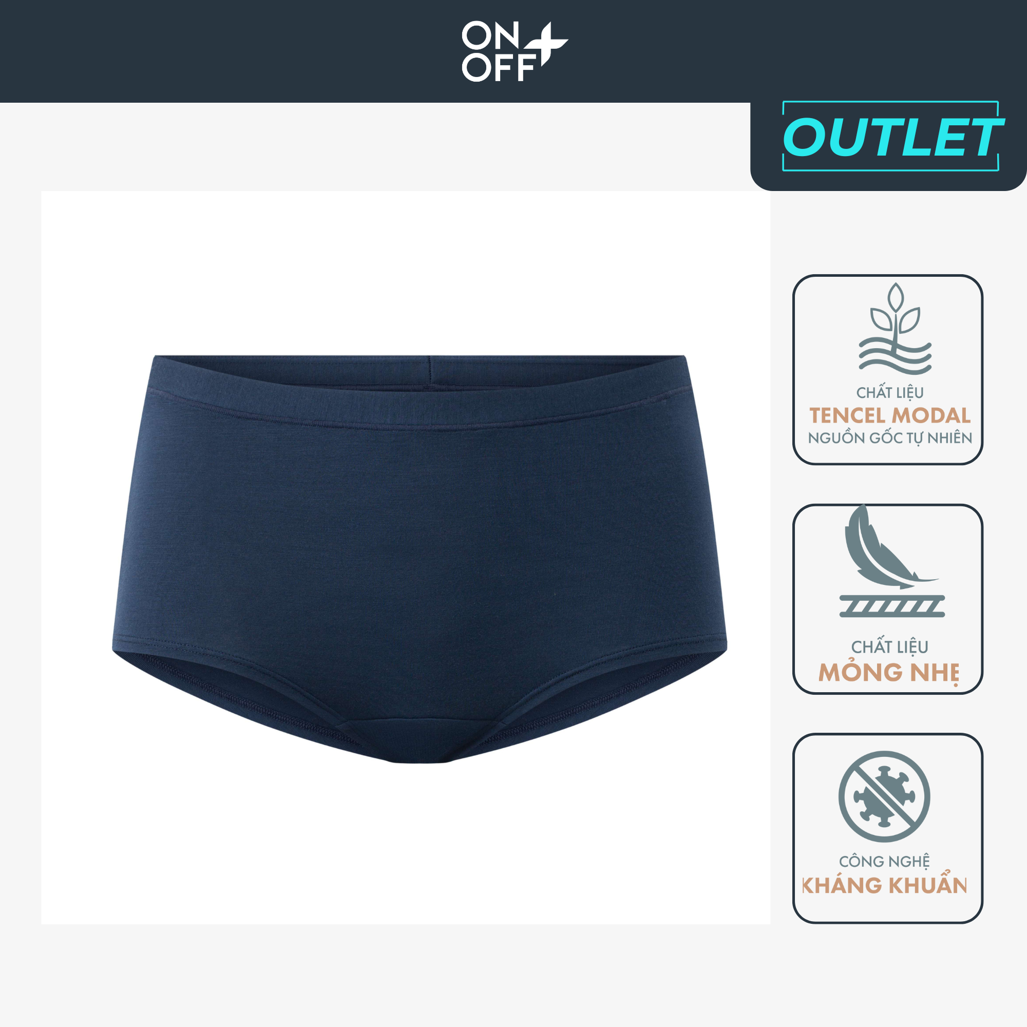[Mua 2 giảm 10%] Quần lót nữ dáng boyshort Tencel Modal  ONOFF mịn mềm mại kháng khuẩn tự nhiên - 16UN24A062
