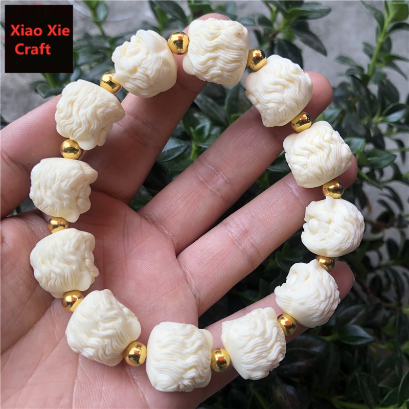 Vòng tay đầu sư tử ngà voi vòng tay sư tử xingyue king kong bodhi phụ kiện thời trang nam nữ wenwan