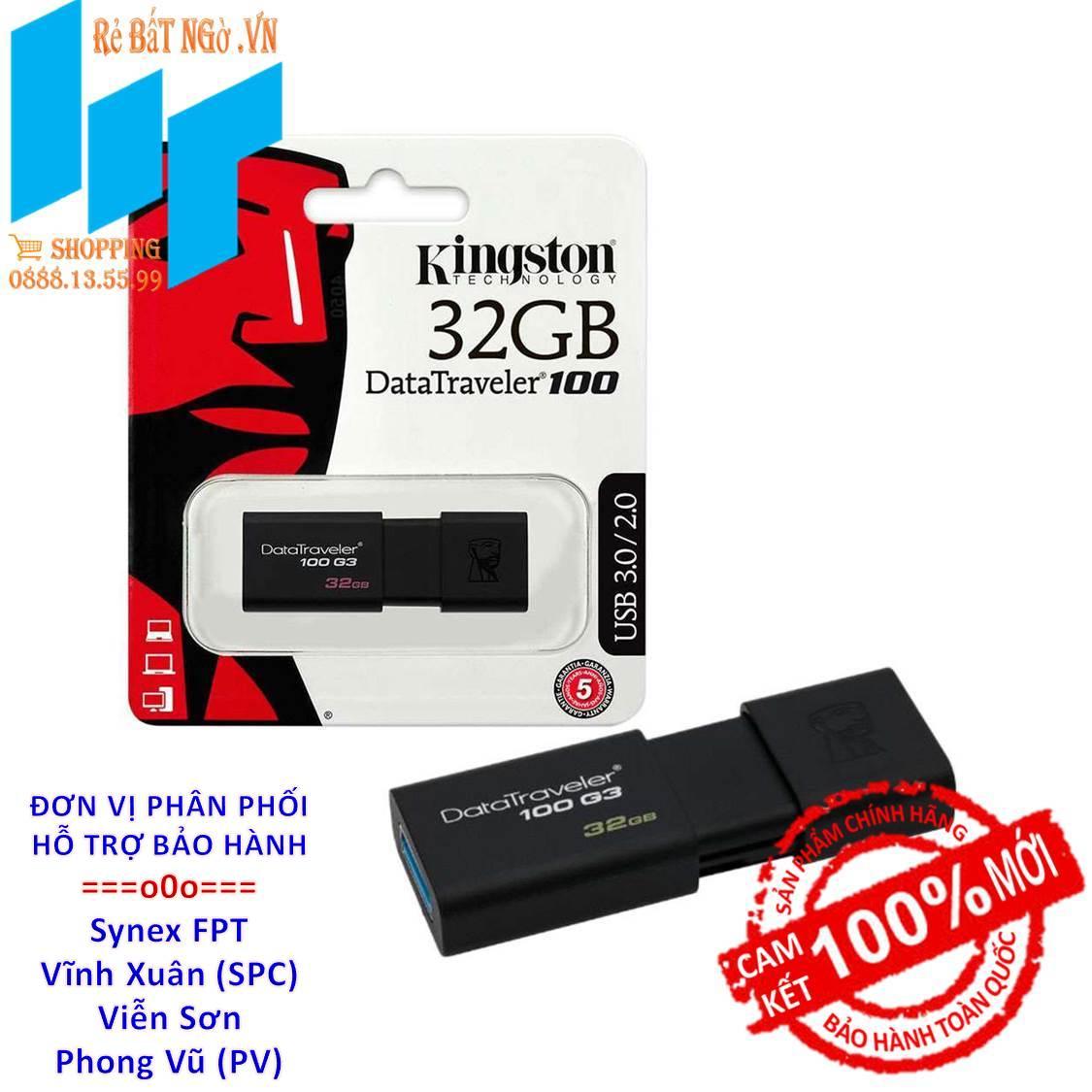 Usb 3.0 kingston 32gb dt100g3 chính hãng bh 60t