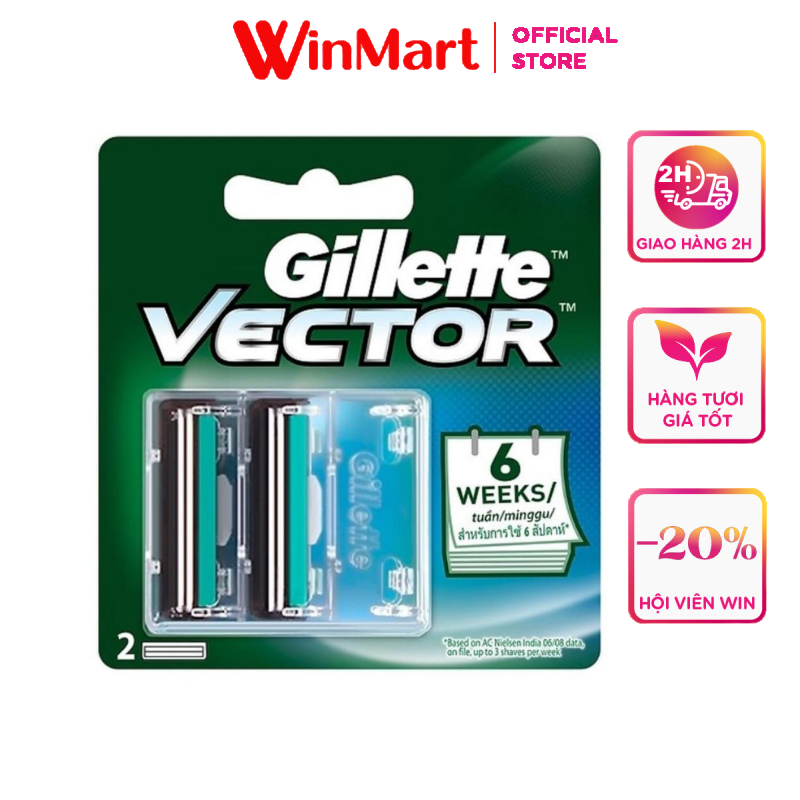 [Siêu thị WinMart] - Lưỡi dao cạo Gillette Vector 2S