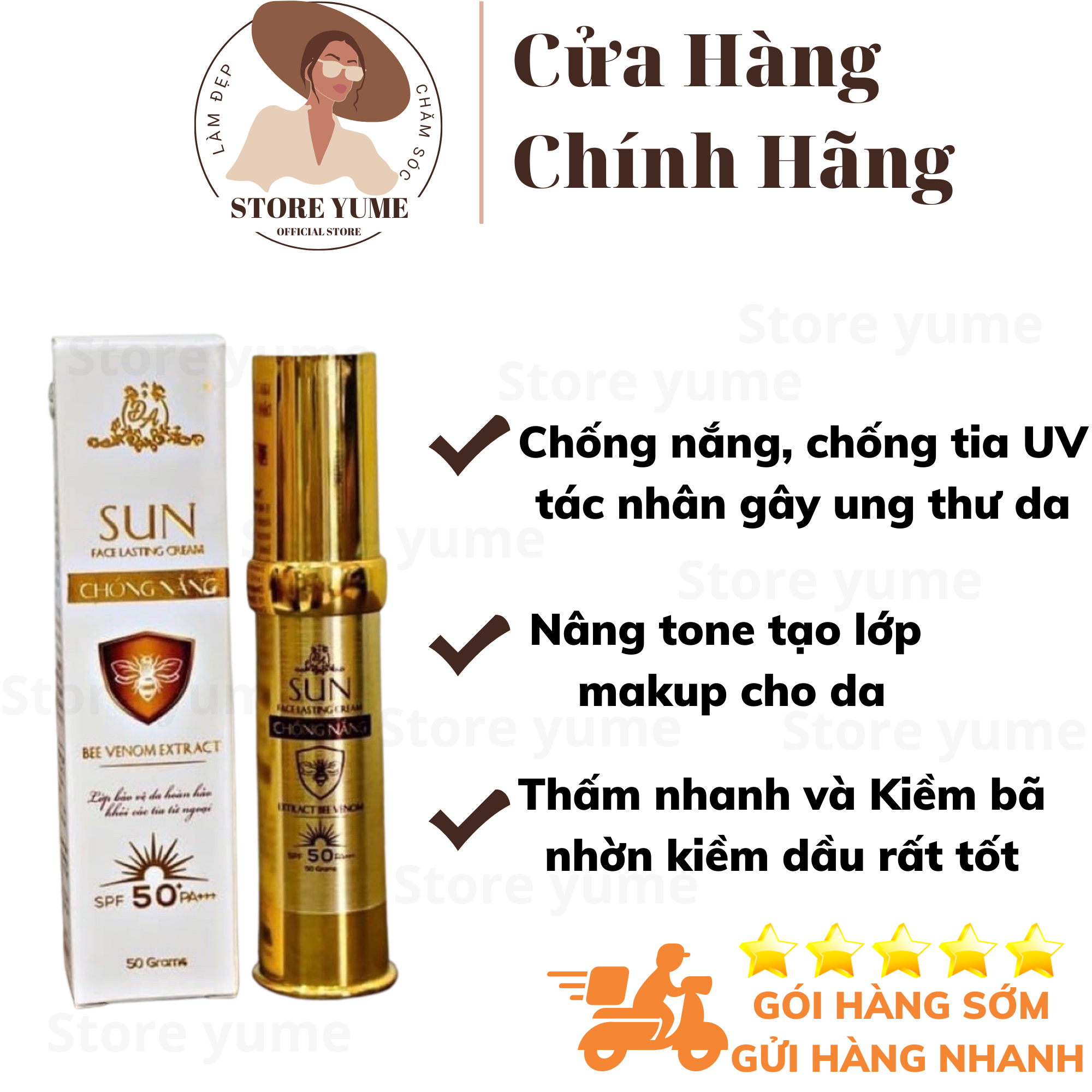 Kem Chống Nắng Sun Chiết Xuất Từ Nọc Ong collagen x3