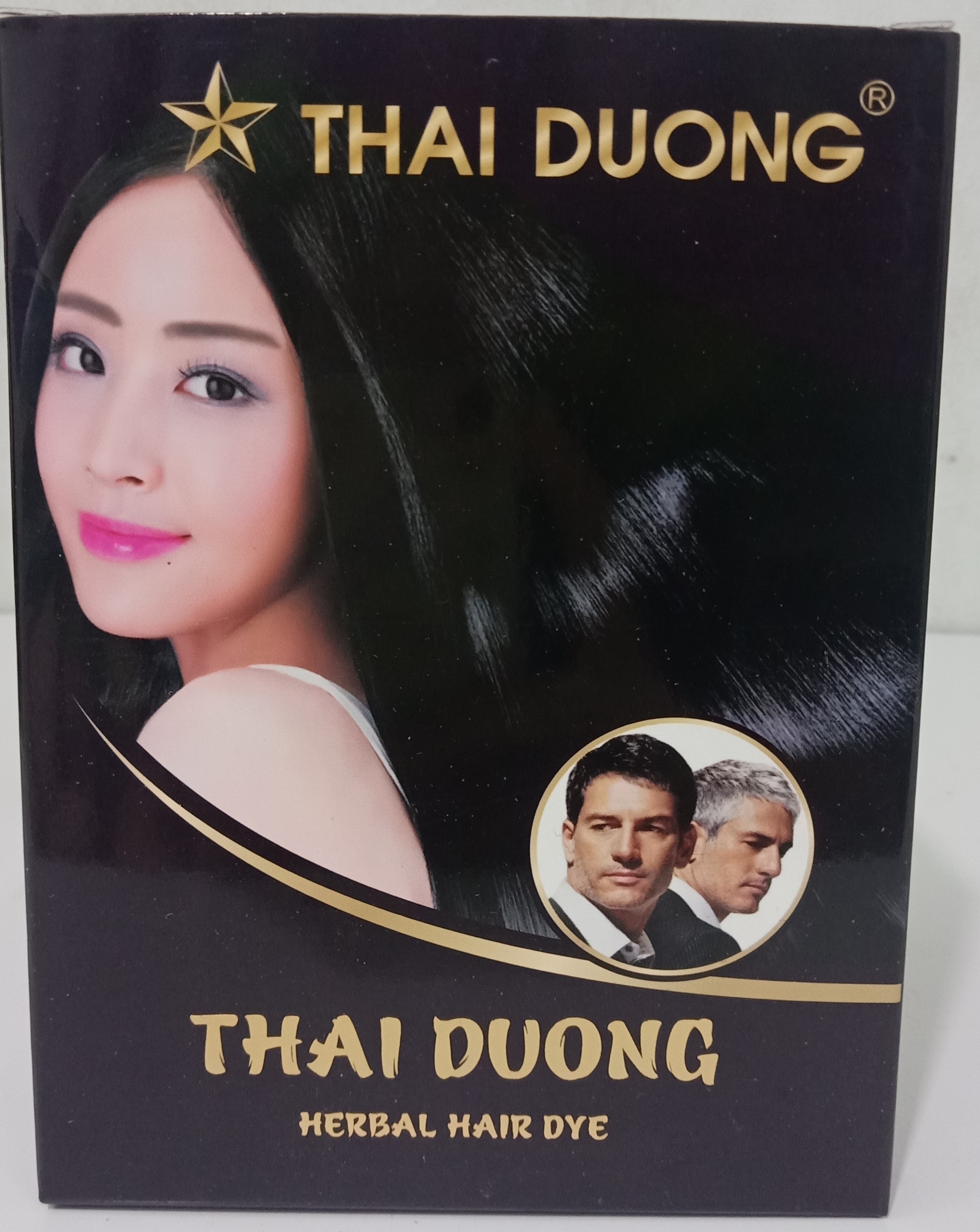 Nhuộm tóc Thái Dương cho mái tóc màu màu đen tự nhiên,dưỡng tóc mềm mượt ( hộp 5 gói)