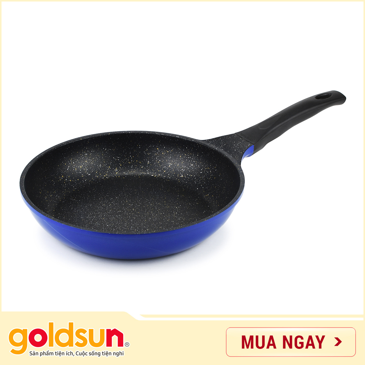 Chảo chống dính vân đá đáy từ Goldsun HMDT26