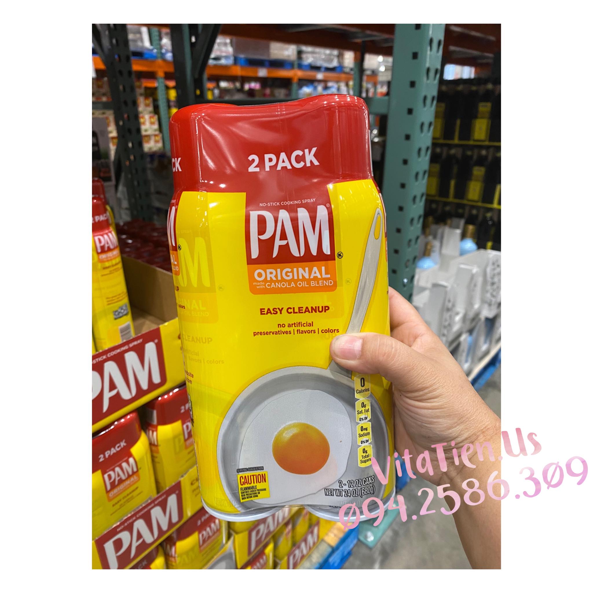 Dầu ăn kiêng dạng xịt pam original 12oz