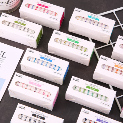 Bộ 10 cuộn băng dính Washi Tape in họa tiết xinh xắn dùng trang trí sổ tay - SakuraShop