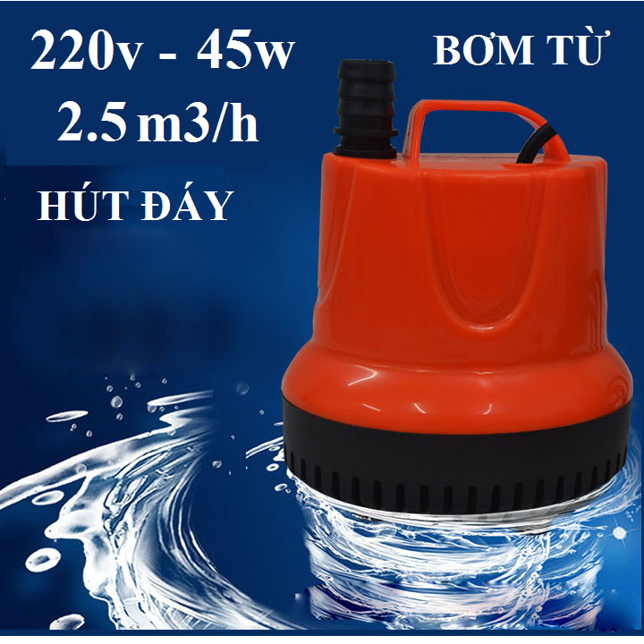 Bơm chìm hút đáy 220v-45w-2.5m3/h xl-2500d