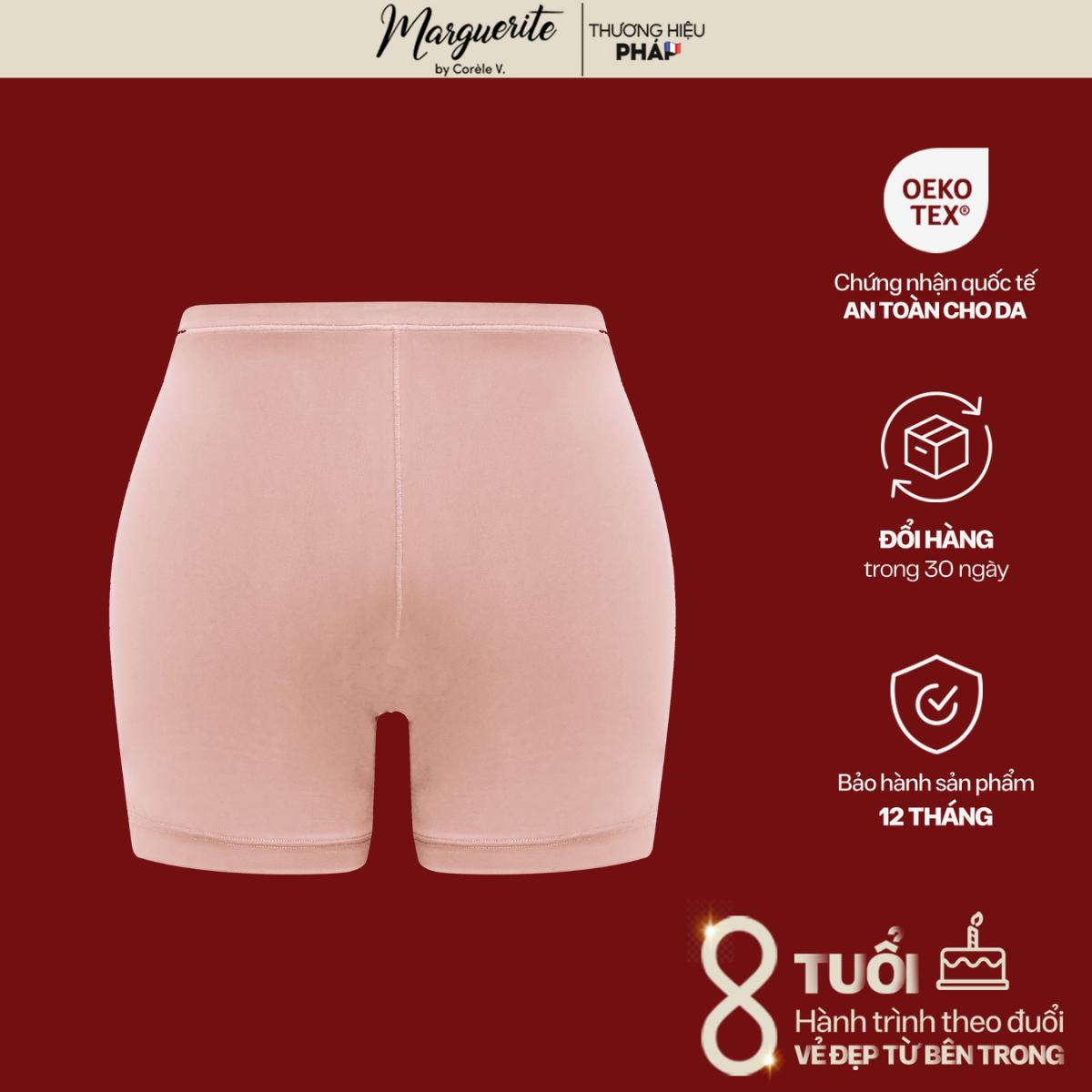 Quần mặc váy Marguerite vải thun lạnh co giãn tốt mềm mịn thoải mái chuẩn an toàn OEKO-TEX từ Corèle V Pháp - 05130