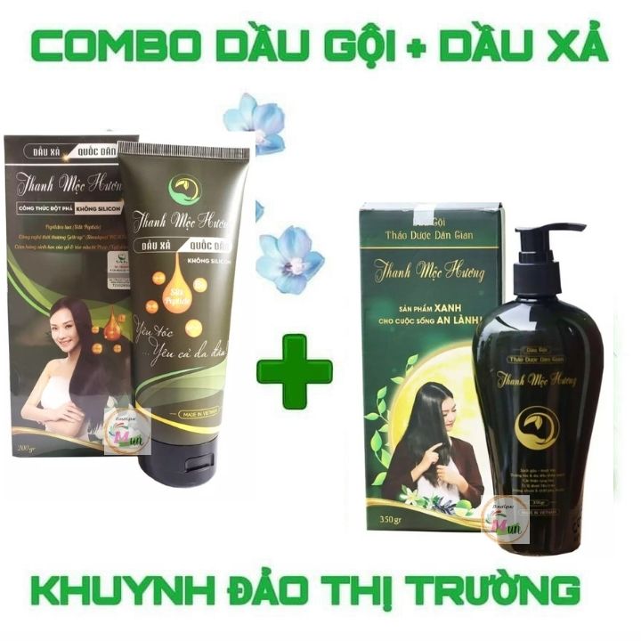Combo Dầu gội - xả Thanh Mộc Hương (mẫu mới) chính hãng