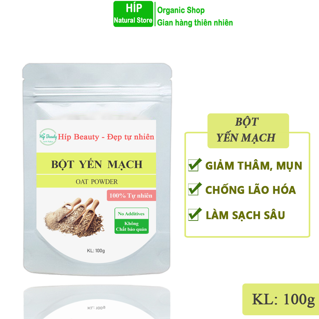 Bột yến mạch nguyên chất, bột yến mạch dưỡng da tự nhiên 100GR
