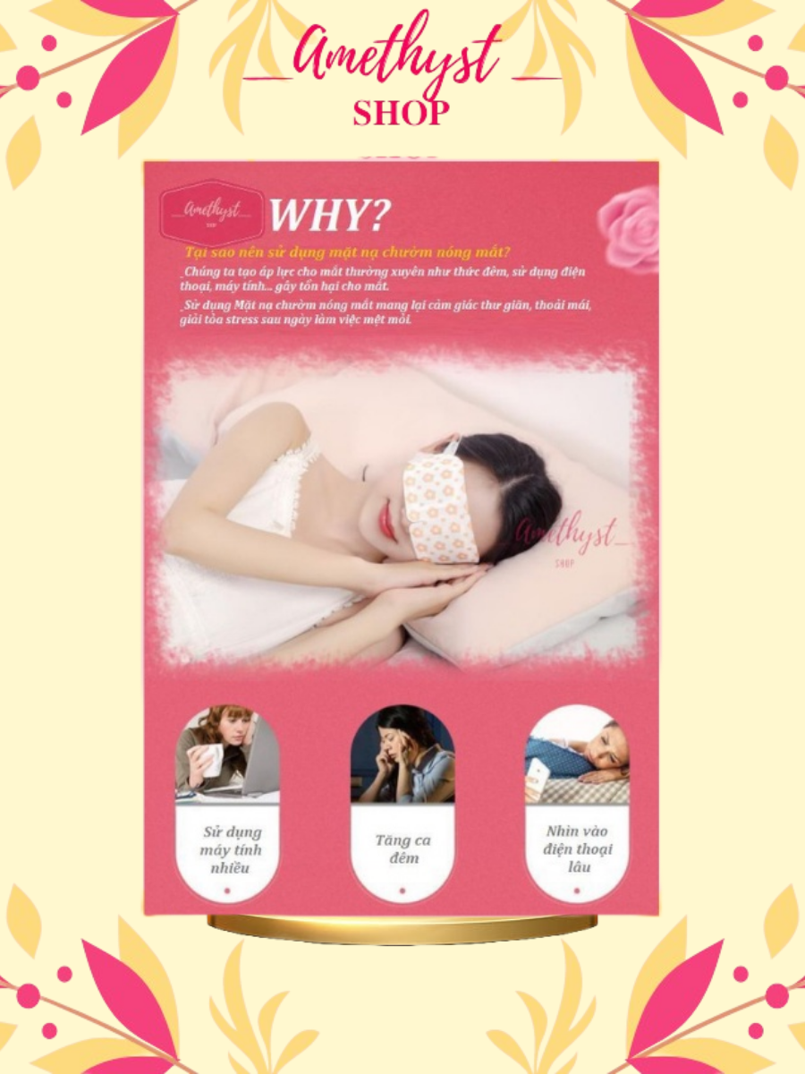 COMBO 100 Miếng Mặt Nạ Mắt Chườm Nóng Heating Eyes Mask - Chống Mỏi Mắt, Thư Giãn Tối Đa