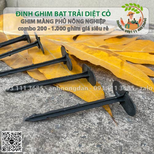 3kg ghim màng phủ nông nghiệp chống cỏ - đinh ghim nhựa ghim bạt phủ - đinh ghim bạt trải diệt cỏ mọc