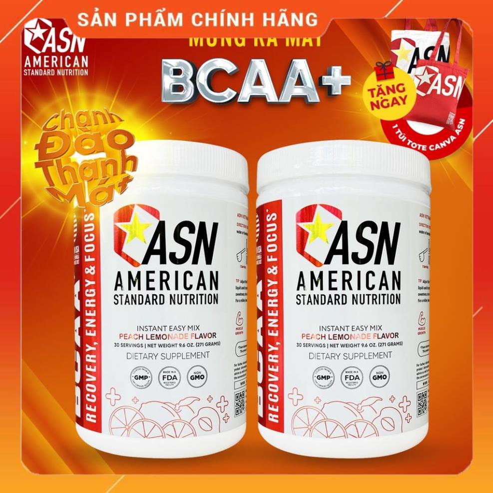 BỘT TĂNG CƠ CHO NGƯỜI TẬP GYM: ASN Whey Protein Isolate - BỘ ĐÔI COMBO BCAA+(VỊ CHANH ĐÀO)