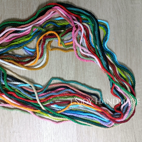 1 met Dây 5mm thừng macrame cotton 3 xoắn