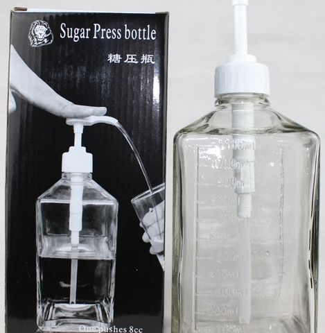 Bình thủy tinh chứa sirô 1100ml - bình bơm sirup bằng nhựa 1600ml có vòi pumb 10cc