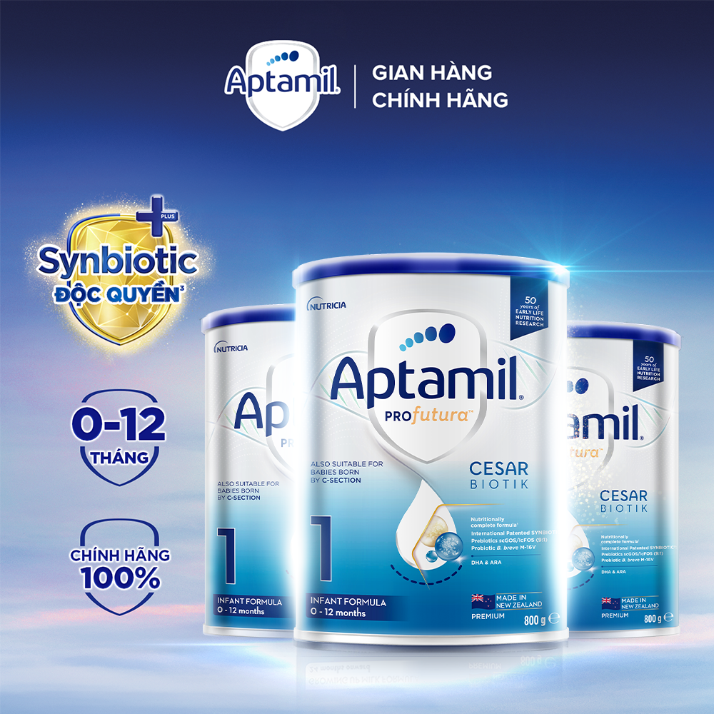 Combo 3 Sữa bột Aptamil Profutura hộp thiếc Số 1 cho bé 0-12 tháng tuổi