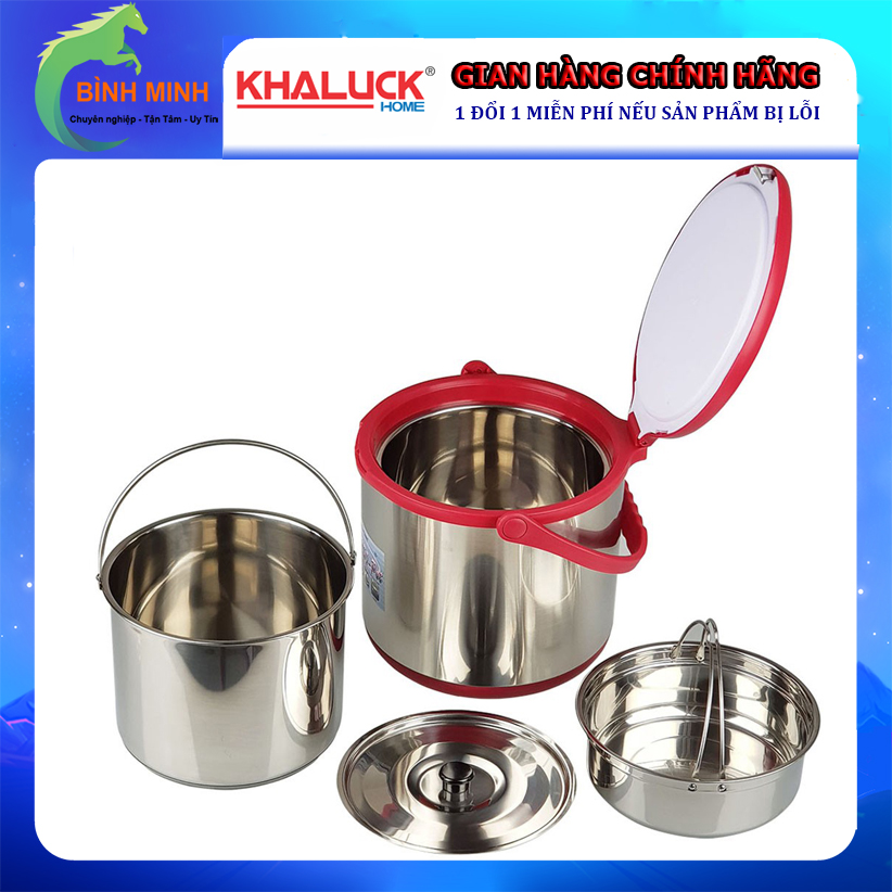Nồi Ủ Nhiệt Khaluck 6 Lít  KL-711 - Công Nghệ Nhật Bản - Có Khay Inox Đựng Thức Ăn - Hàng Chính Hãng (Bảo Hành 12 Tháng)