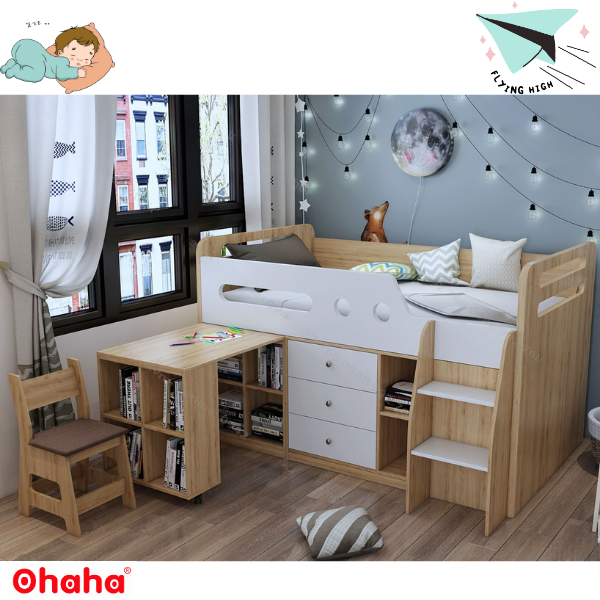 Giường tầng thông minh đa năng ohaha - gtđn005