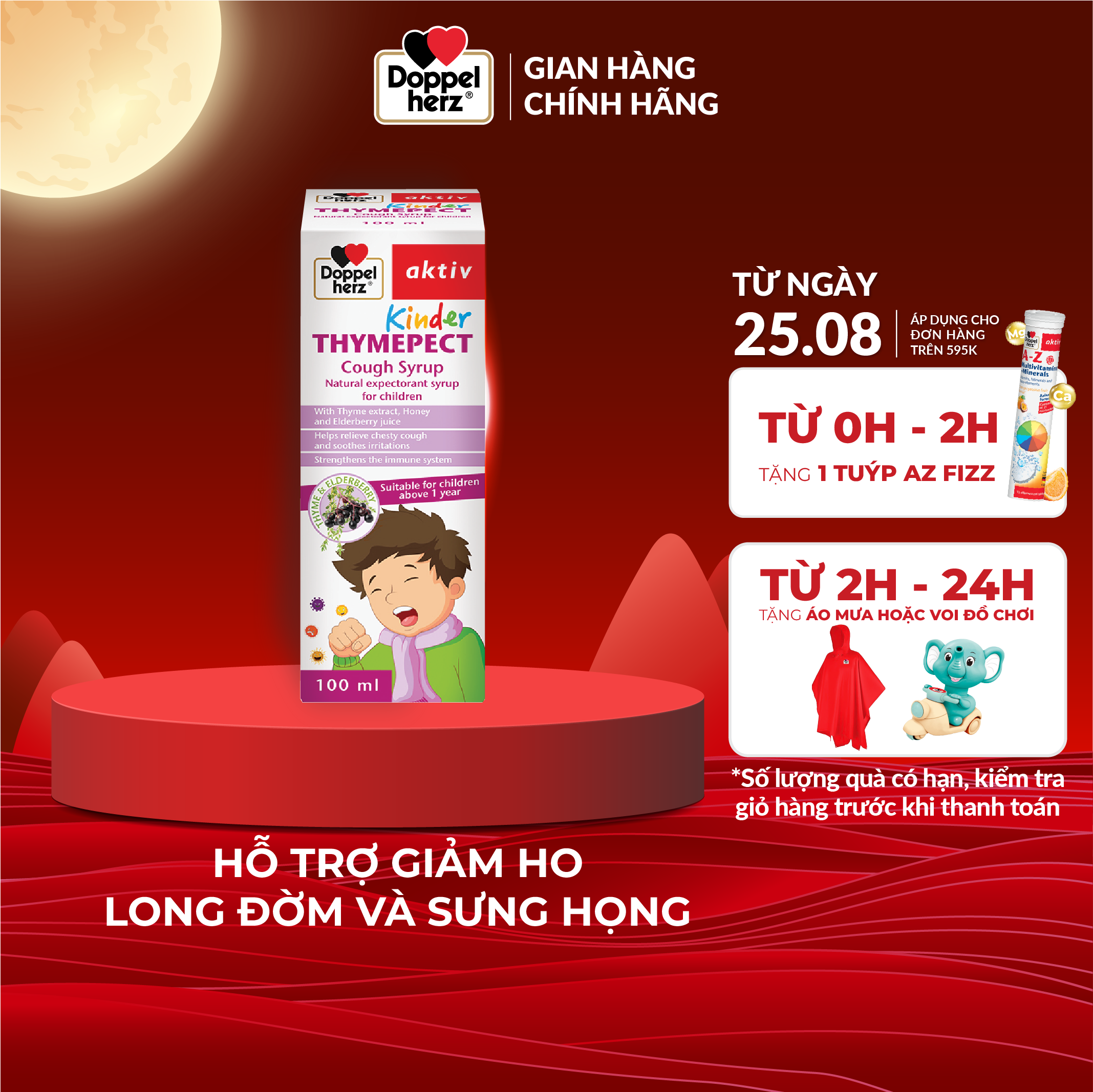 Siro ho cho bé Doppelherz Kinder Thymepect Cough Syrup (Chai 100ml)