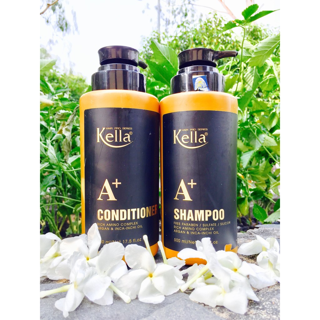 Bộ Dầu Gội Và Dầu Xả Phục Hồi Kella A+ Premium Không chứa Sulfate - Hàng Công Ty