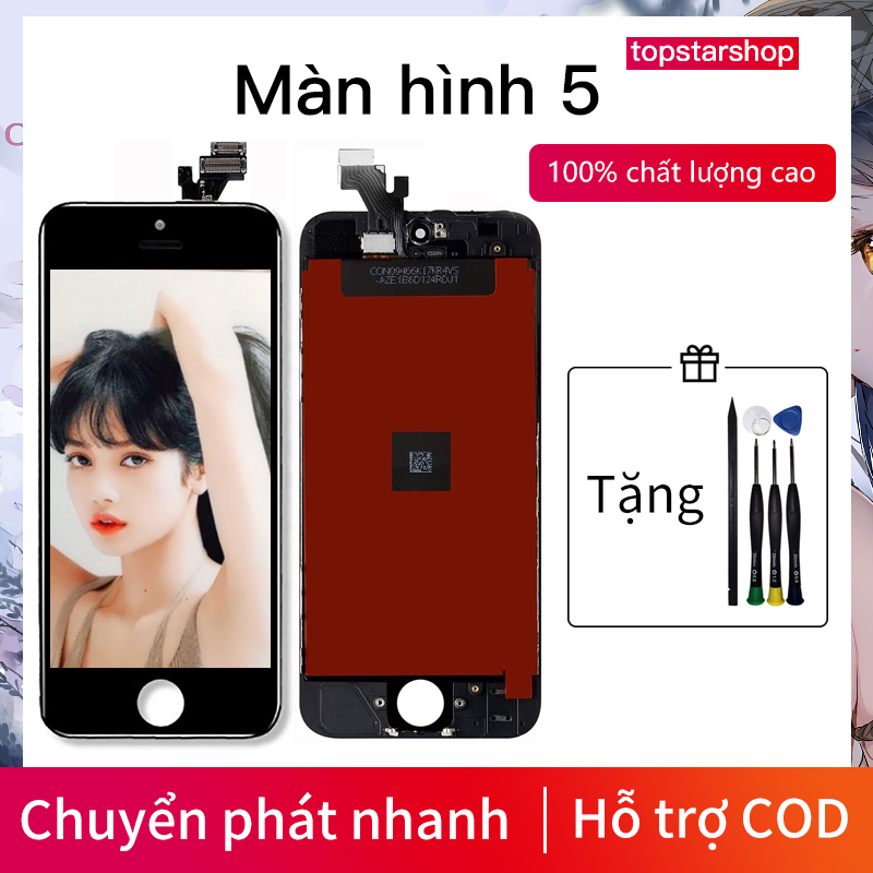 Màn hình LCD cho iPhone 5 Màn hình cảm ứng lắp ráp thay thế 100% thử nghiệm không có pixel chết + công cụ miễn phí