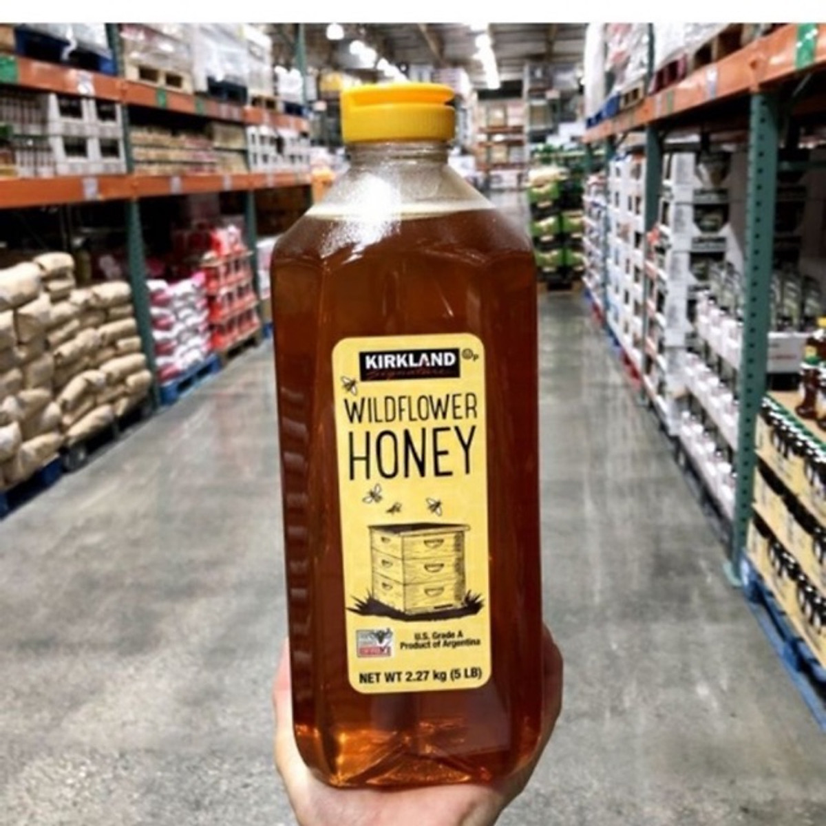 Mật Ong Kirkland Wildflower Honey date 2025 chai 2,27kg - EDS Mart