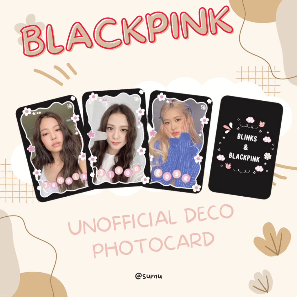 PHOTOCARD  Thẻ Card Bo Góc Thành Viên BLACKPINK - Chủ Đề DECO LOMO CARD -