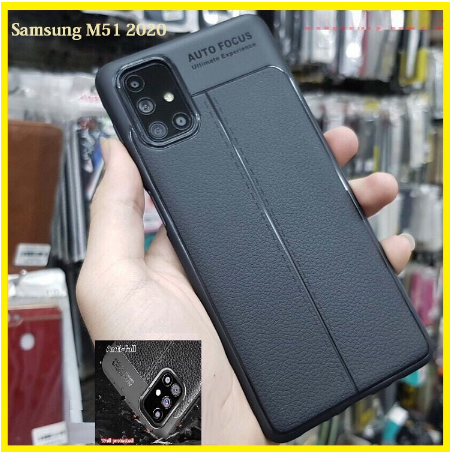 Ốp lưng SamSung Galaxy M51 silicon giả da Auto Focus