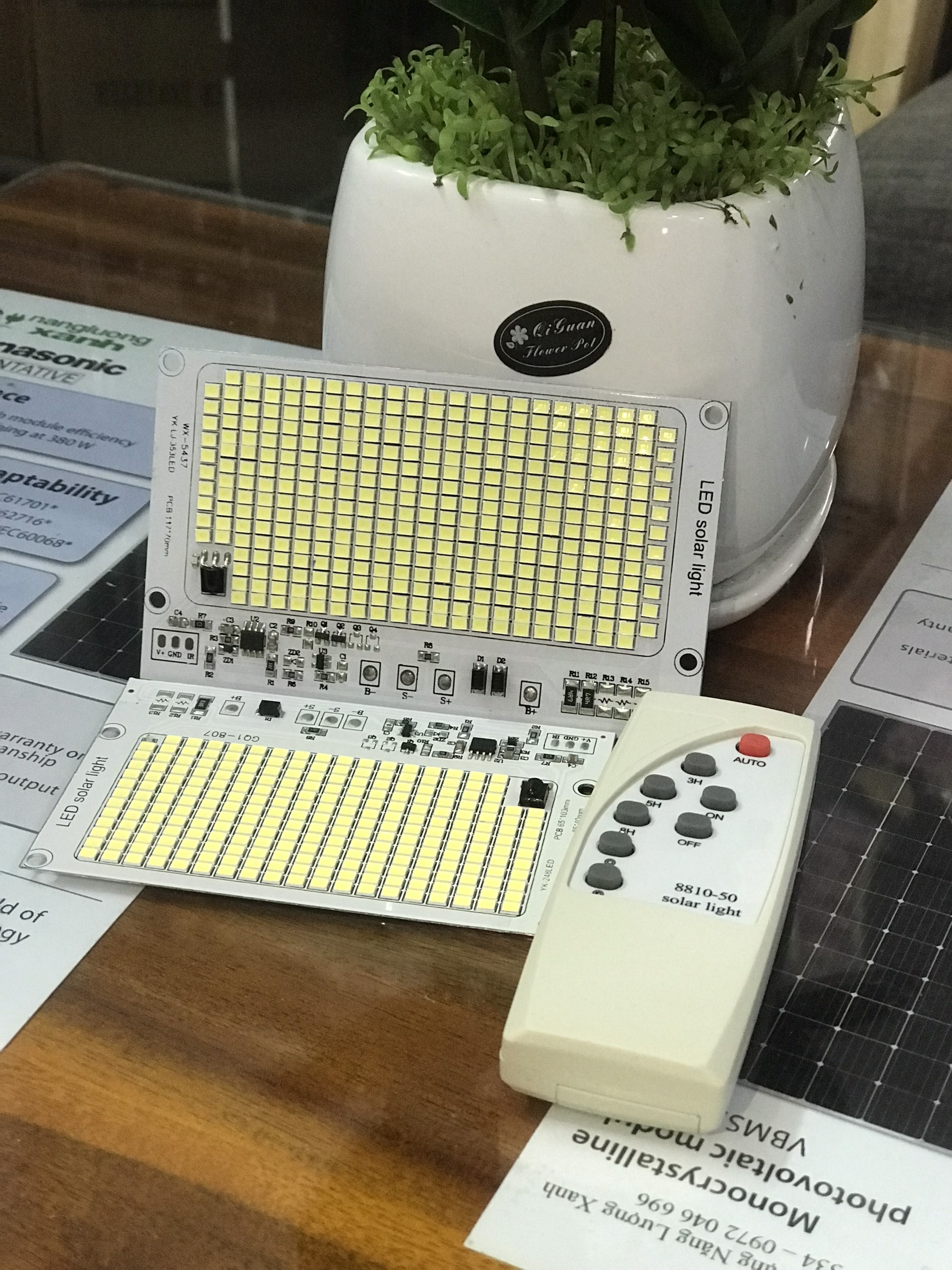 Mạch đèn led + remote sử dụng pin 3.7V