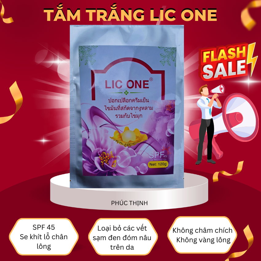 Tắm trắng cao cấp lic one - thái lan gói 120g