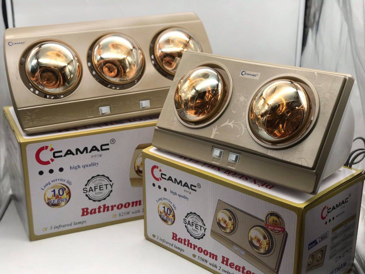 Đèn Sưởi Ấm, Đèn Sưởi Nhà Tắm CAMAC 3 Bóng Công Nghệ Hàn Quốc Chống Lóa Mắt - Bảo Hành 24 Tháng, 1 đổi 1 trong 12 tháng