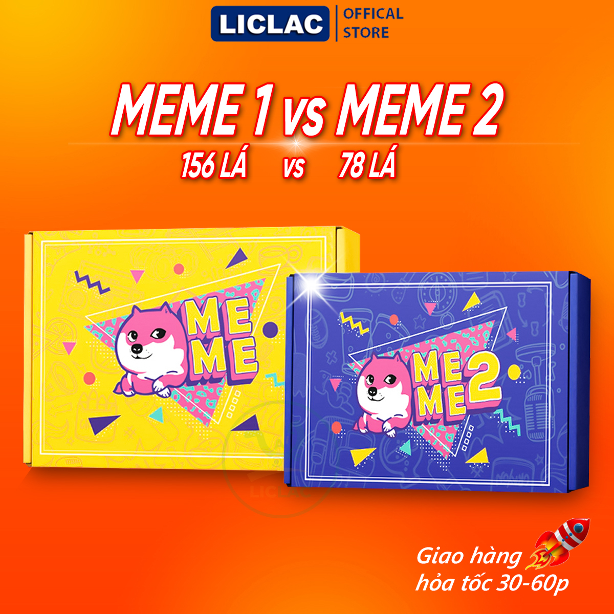 Bài MEME vs MEME 2 gồm 234 Lá chất liệu giấy Cao Cấp chống nước chơi quên