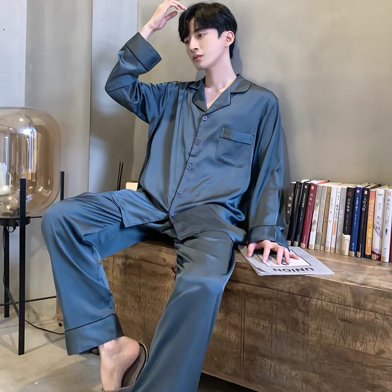 Bộ đồ ngủ nam Pijama lụa ngọc trai mềm mịn cao cấp T12