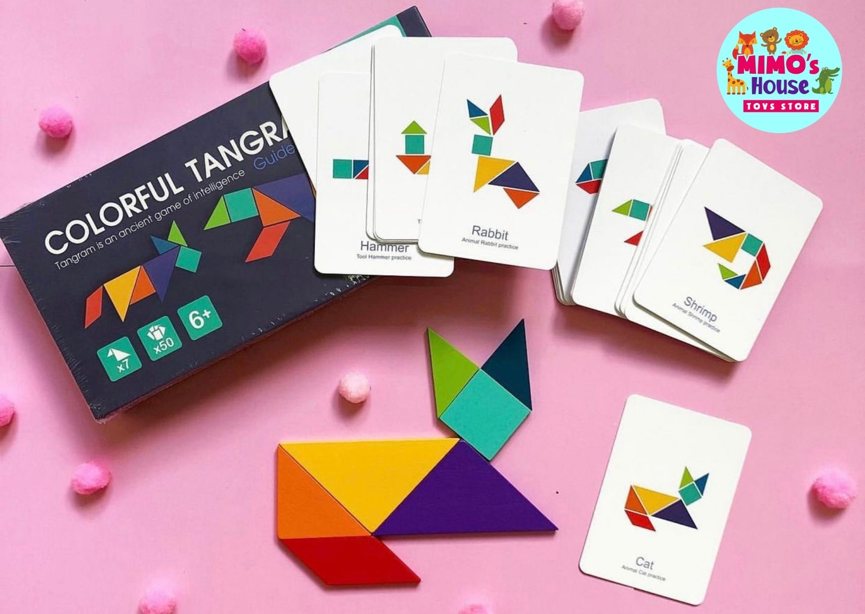 ( SIÊU GIẢM GIÁ) - BỘ XẾP HÌNH TƯ DUY - TRÍ UẨN CỦA MIDEER  - TANGRAM MD1035 - MIMO HOUSE