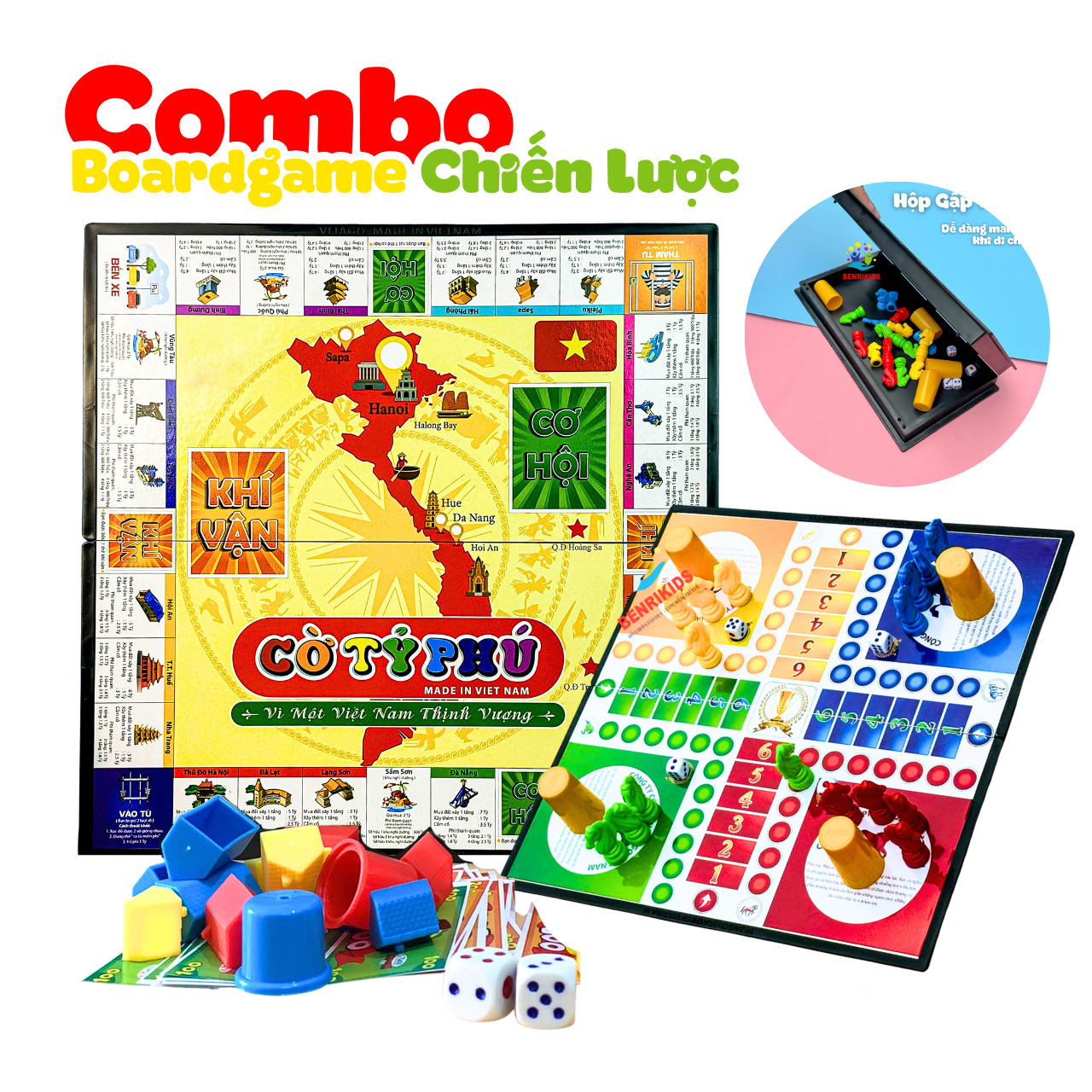 Combo 2 Bộ Cờ Cá Ngựa Có Nam Châm Và Cờ Tỷ Phú Phiên Bản Mới Đồ Chơi Board Game Benrikids Phát Triển Tư Duy Về Chiến Thuật