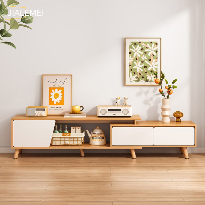 Kệ tivi 3 ngăn tủ điều chỉnh kích thước linh hoạt,Tủ Tivi Tủ Sàn TV Có Thể Thu Kệ tủ tivi gỗ công nghiệp chống ẩm hiện đại