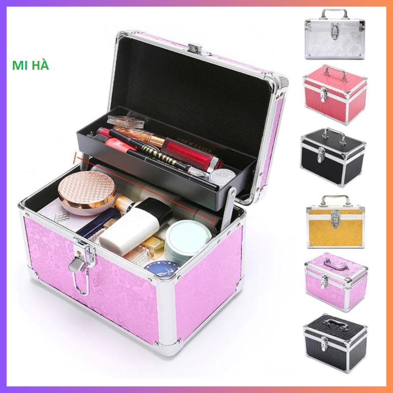Hộp Đựng Mỹ Phẩm,Trang Điểm Size 24x16x16cm_CốpTrang Điểm Cá Nhân_Cốp Đựng Đồ Làm Nail,Nối Mi, Phun Xăm_Túi Đựng Đồ Trang Điểm