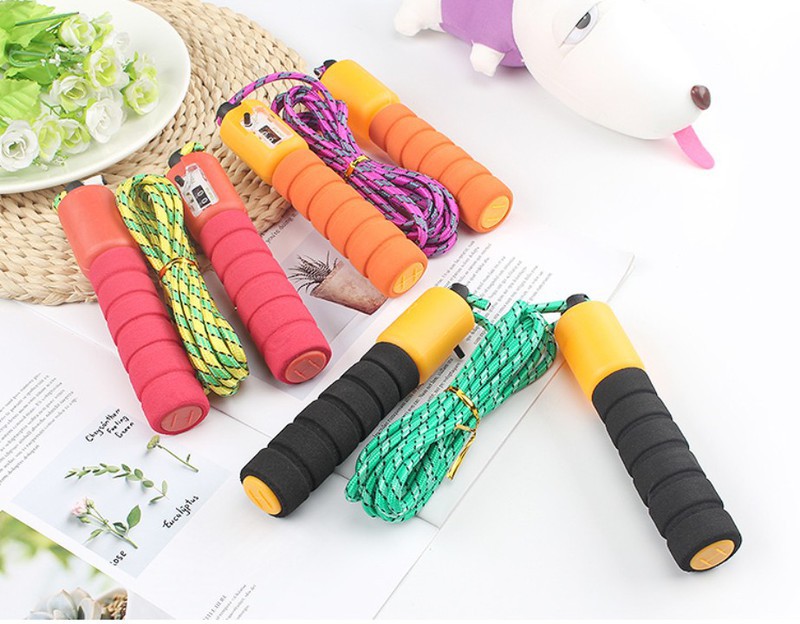 Bộ nhảy dây thể dục loại bền - Bộ nhảy dây thể dục nhiều màu sắc có đếm số lần nhảy