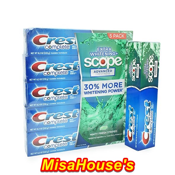 Kem đánh răng crest complete whitening scope 232g - 206g - 184g
