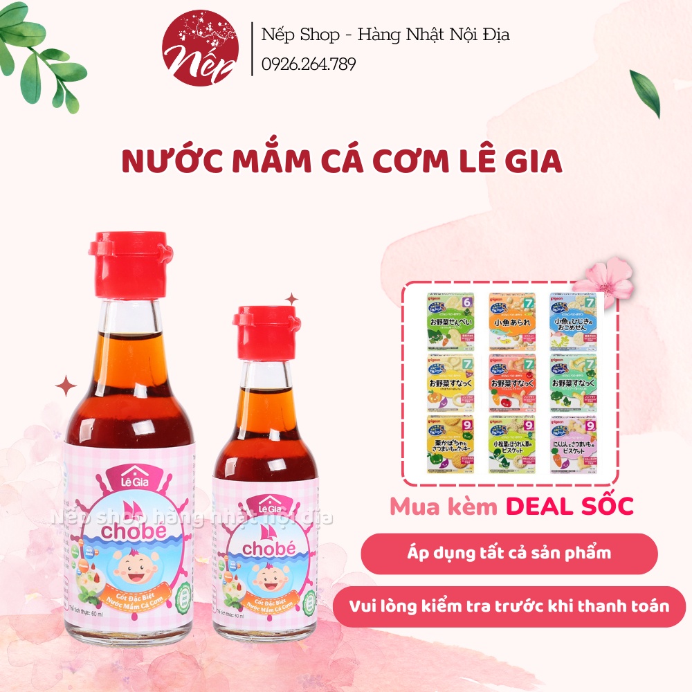 Nước mắm cá cơm lê gia cho bé ăn dặm
