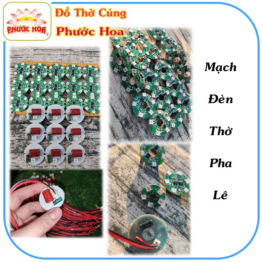 Mạch đèn led đổi màu cho đèn sen pha lê thờ cúng, siêu sáng - Đồ thờ cúng Phước Hoa