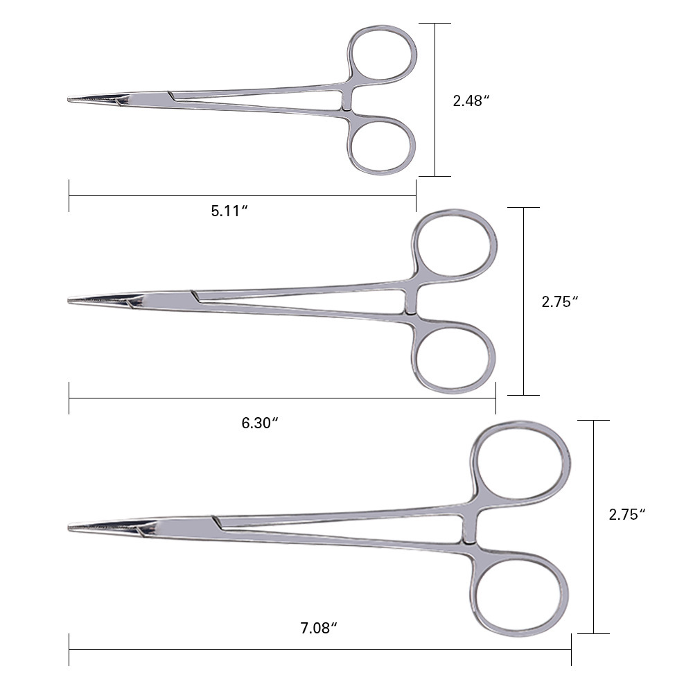 +new product[ Kẹp giữ kim bằng thép không gỉ cho thú y   Dụng cụ kẹp gia súc   Kẹp cầm máu đầu thẳng y tế cho động vật