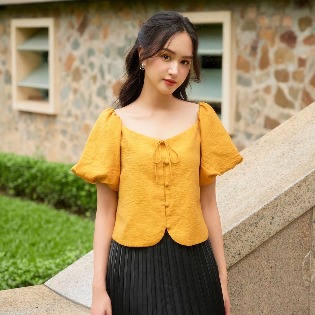 Olv - áo tonya yellow top