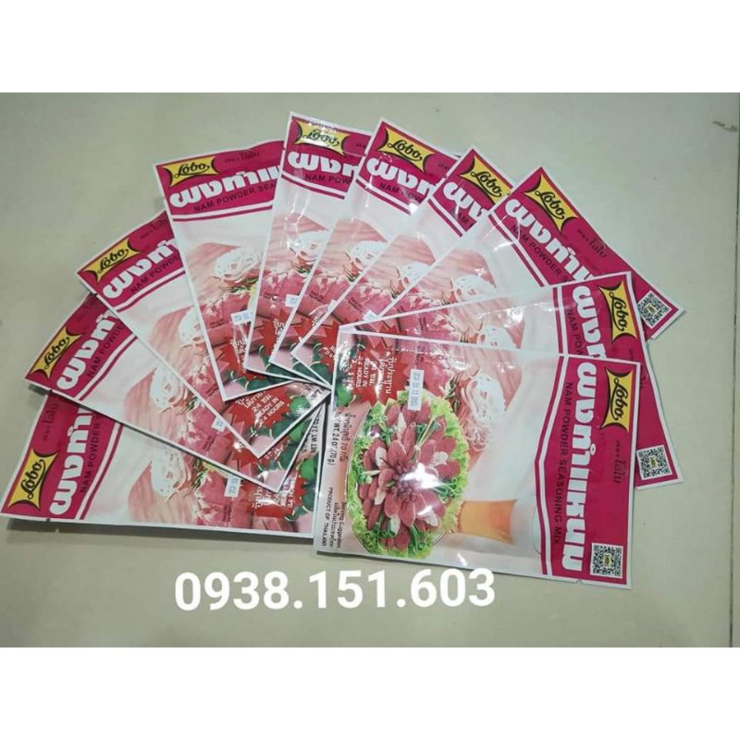 Bộ 10 gói gia vị làm nem chua thái lan lobo