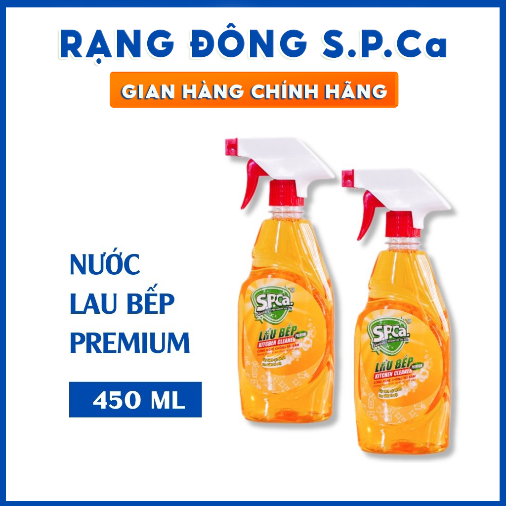 Nước xịt lau bếp đa năng spca 450ml chiết xuất tinh dầu vỏ cam tẩy sạch cực nhanh làm sáng bề mặt