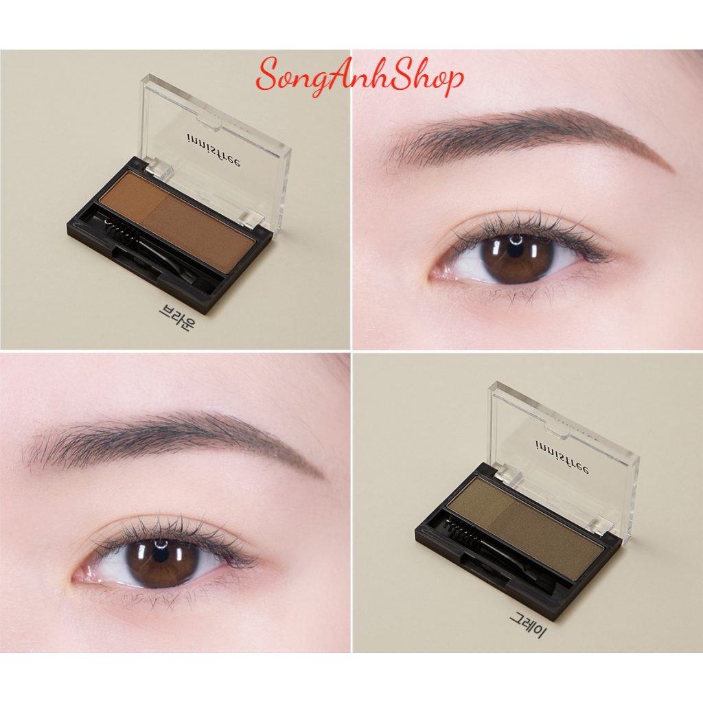 Bột Kẻ Mày 2 Tone Màu Tiện Dụng Innisfree Twotone Eyebrow Kit 3.5g songanhshop hanquoc