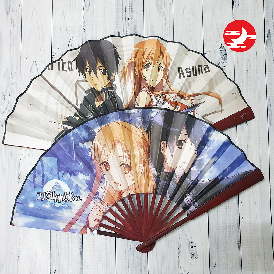 Quạt gấp anime sao sword art online đao kiếm thần vực